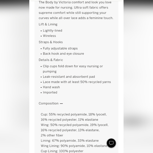 VS Body By Victoria Wireless Nursing Bra in Allover Lace Pebble Violet - Picture 9 of 9